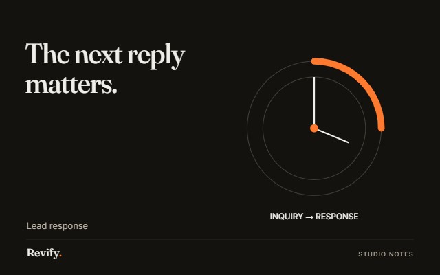 The next reply matters. Lead response.