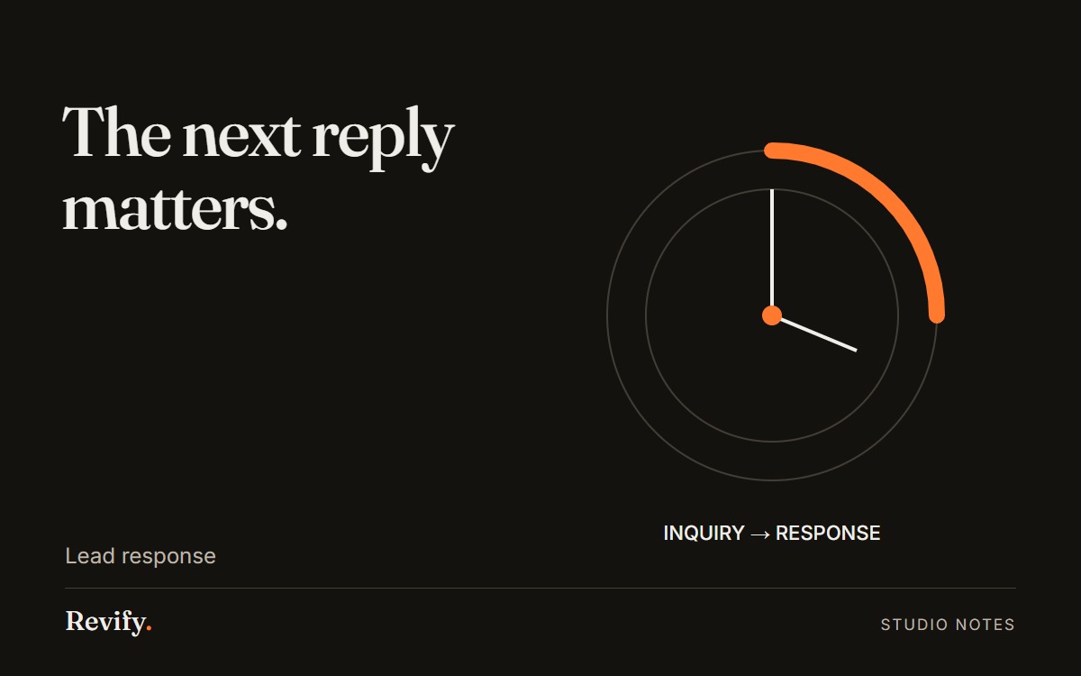 The next reply matters. Lead response.