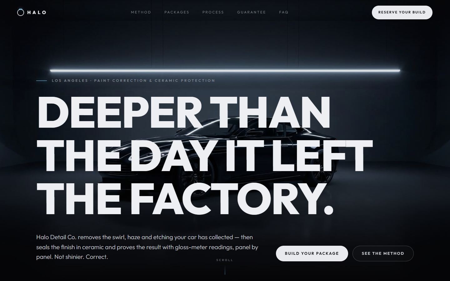 Halo Detail Co.: concept website