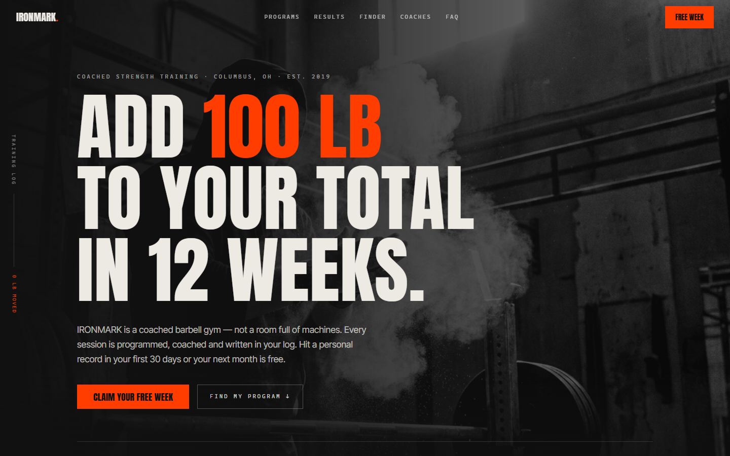 IRONMARK: concept website