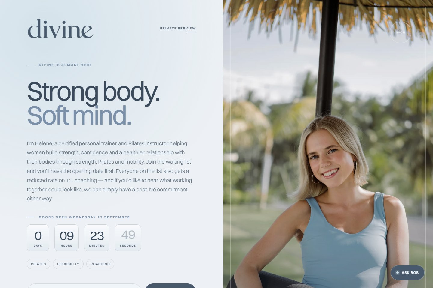 Divine by Helene: public website