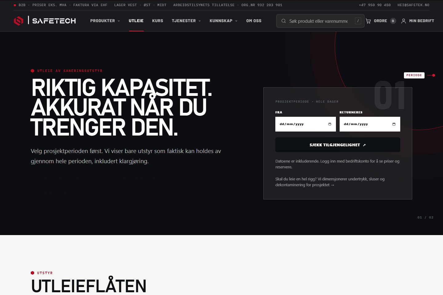 SafeTech — equipment rental