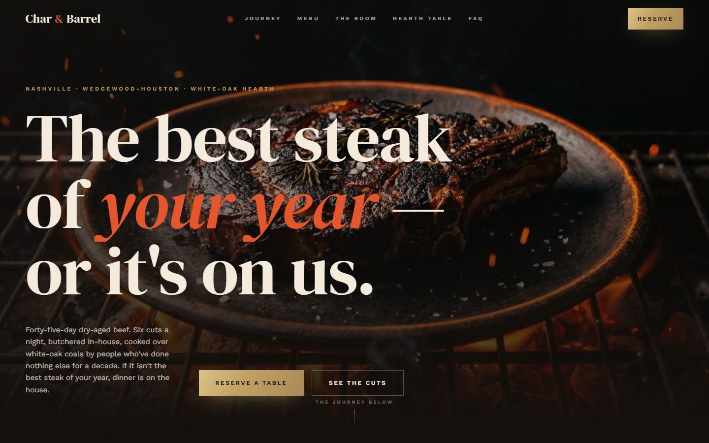 Char & Barrel: concept website